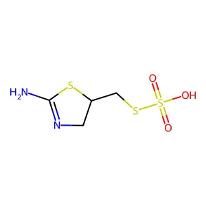Methanethiol, (2-amino-2-thiazolin-5-yl)-, hydrogen sulfate (ester) structure