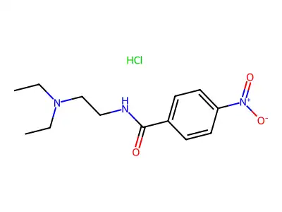 N-(2-(Diethylamino)ethyl)-p-nitrobenzamide hydrochloride structure