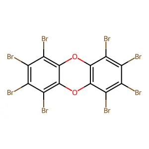Octabromodibenzo-P-dioxin structure