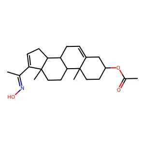 20-(Hydroxyimino)pregna-5,16-dien-3-yl acetate structure