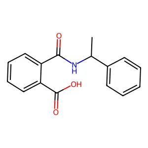 (S)-o-(((1-Phenylethyl)amino)carbonyl)benzoic acid structure