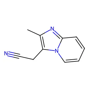 Imidazo(1,2-a)pyridine-3-acetonitrile, 2-methyl- structure