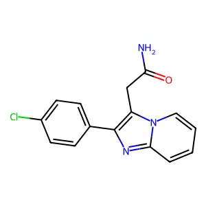 Imidazo(1,2-a)pyridine-3-acetamide, 2-(p-chlorophenyl)- structure