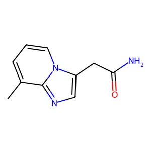 Imidazo(1,2-a)pyridine-3-acetamide, 7-methyl- structure