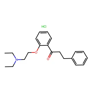 1-Propanone, 1-(2-(2-(diethylamino)ethoxy)phenyl)-3-phenyl-, hydrochloride (1:1) structure