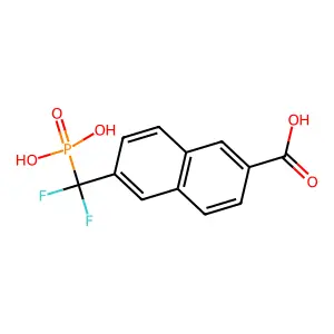 6-(Difluoro-phosphono-methyl)-naphthalene-2-carboxylic acid structure