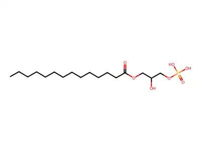 2-Hydroxy-3-(phosphonooxy)propyl myristate structure