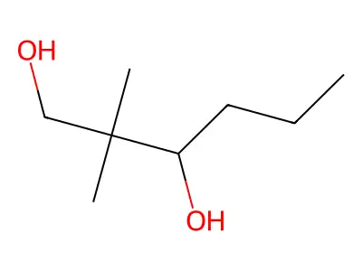 2,2-Dimethyl-1,3-hexanediol structure