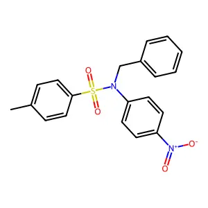 Benzenesulfonamide, 4-methyl-N-(4-nitrophenyl)-N-(phenylmethyl)- structure