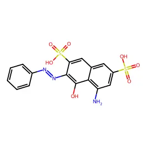 5-Amino-4-hydroxy-3-(phenylazo)-2,7-naphthalenedisulfonic acid structure
