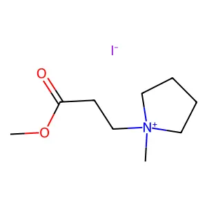 1-(3-Methoxy-3-oxopropyl)-1-methylpyrrolidin-1-ium iodide structure