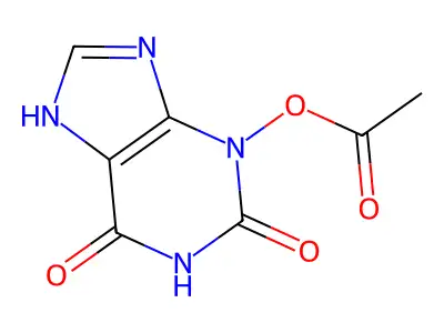 3-Acetoxyxanthine structure