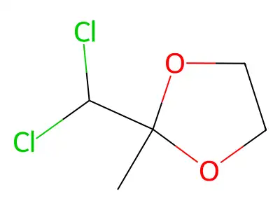 2-(Dichloromethyl)-2-methyl-1,3-dioxolane structure