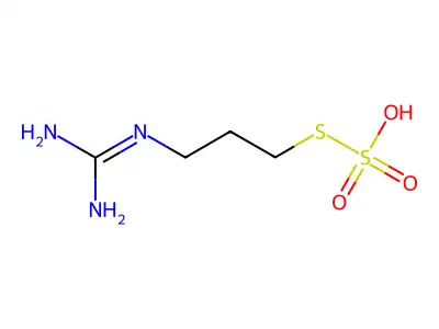 Propanethiol, 3-guanidino-, hydrogen sulfate (ester) structure