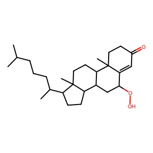 6beta-Hydroperoxycholest-4-en-3-one structure