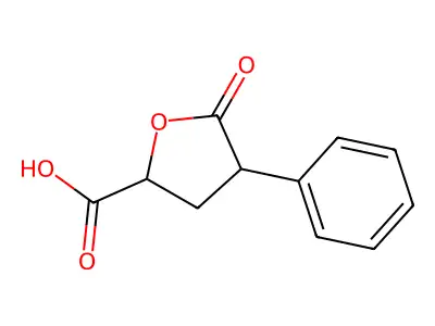 alpha-Phenyltetrahydrofuranone-2-gamma-carboxylic acid structure