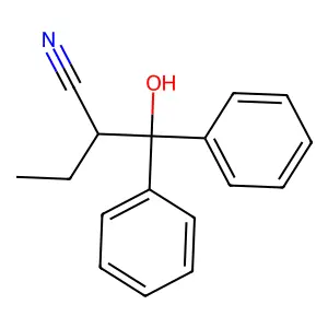 2-[Hydroxy(diphenyl)methyl]butanenitrile structure