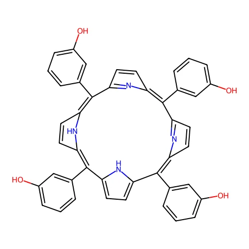 3-[10,15,20-Tris(3-hydroxyphenyl)-21,24-dihydroporphyrin-5-yl]phenol structure