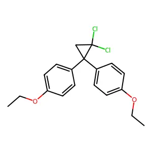 Cyclopropane, 1,1-dichloro-2,2-bis(p-ethoxyphenyl)- structure