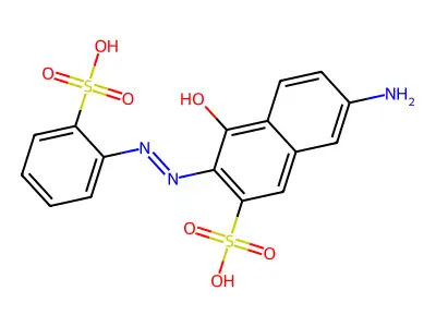2-Naphthalenesulfonic acid, 7-amino-4-hydroxy-3-(2-(2-sulfophenyl)diazenyl)- structure