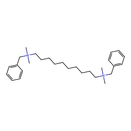 Benzyl-[10-[benzyl(dimethyl)azaniumyl]decyl]-dimethylazanium structure
