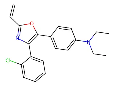 Benzenamine, 4-(4-(2-chlorophenyl)-2-ethenyl-5-oxazolyl)-N,N-diethyl- structure