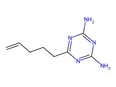 6-(4-Pentenyl)-1,3,5-triazine-2,4-diamine structure