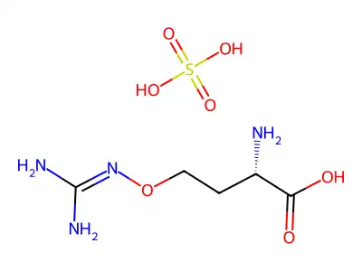(3-Amino-3-carboxypropoxy)-(diaminomethylidene)azanium;hydrogen sulfate structure