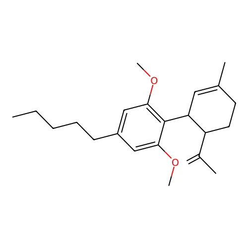 1,3-Dimethoxy-2-(3-methyl-6-prop-1-en-2-ylcyclohex-2-en-1-yl)-5-pentylbenzene structure