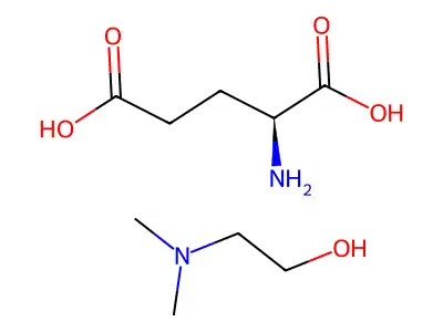 Glutamic acid--2-(dimethylamino)ethan-1-ol (1/1) structure