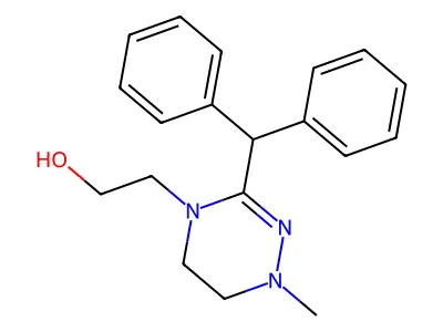 as-Triazine, 1,4,5,6-tetrahydro-3-diphenylmethyl-4-(2-hydroxyethyl)-1-methyl- structure