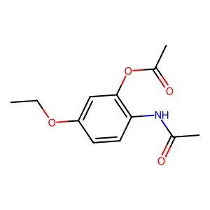 2'-Acetoxy-4'-ethoxyacetanilide structure