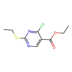 Ethyl 4-chloro-2-(ethylthio)pyrimidine-5-carboxylate structure