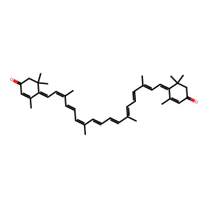 4,4'-Didehydro-beta,beta-carotene-3,3'-dione structure
