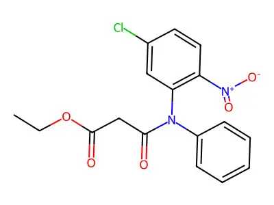 Ethyl 5'-chloro-2'-nitro-N-phenylmalonanilate structure