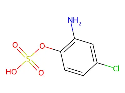 Phenol, 2-amino-4-chloro-, 1-(hydrogen sulfate) structure