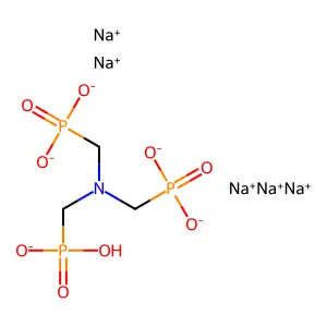 Pentasodium nitrilotris(methylenephosphonate) structure