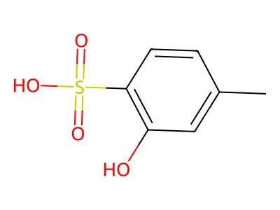 2-Hydroxy-4-methylbenzenesulfonic acid structure