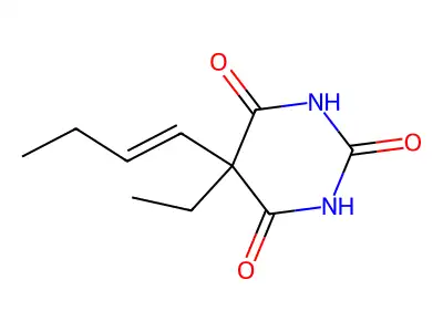 2,4,6(1H,3H,5H)-Pyrimidinetrione,5-(1-buten-1-YL)-5-ethyl- structure