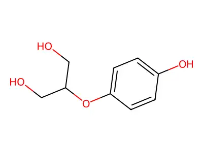 1,2-Propanediol, 3-(p-hydroxyphenoxy)- structure