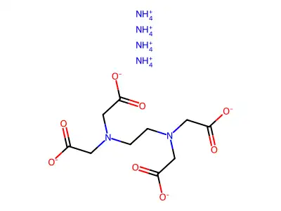 Ammonium trihydrogen ethylenediaminetetraacetate structure