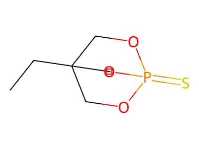2,6,7-Trioxa-1-phosphabicyclo(2.2.2)octane, 4-ethyl-, 1-sulfide structure