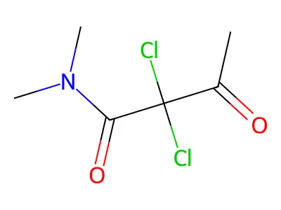 2,2-dichloro-N,N-dimethyl-3-oxobutyramide structure