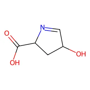 3,4-Dihydro-4-hydroxy-2H-pyrrole-2-carboxylic acid structure