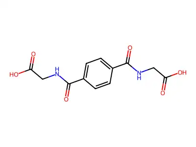 N,N'-(1,4-phenylenedicarbonyl)diglycine structure