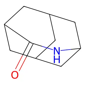 4-AZATRICYCLO(4.3.1.1(sup 3,8))UNDECAN-5-ONE structure
