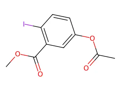 Methyl O-acetyl-5-iodosalicylate structure
