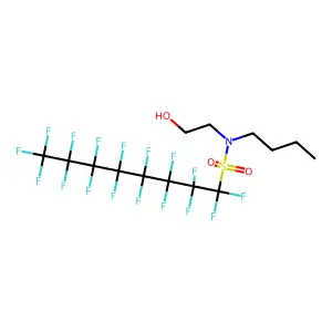 N-butylheptadecafluoro-N-(2-hydroxyethyl)octanesulphonamide structure