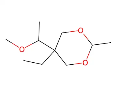 5-Ethyl-5-(1-methoxyethyl)-2-methyl-1,3-dioxane structure