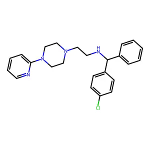 Piperazine, 1-(2-(alpha-(p-chlorophenyl)benzylamino)ethyl)-4-(2-pyridyl)- structure